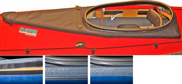 Spraydecks for folding-kayaks solo or for solo-users in a tandem