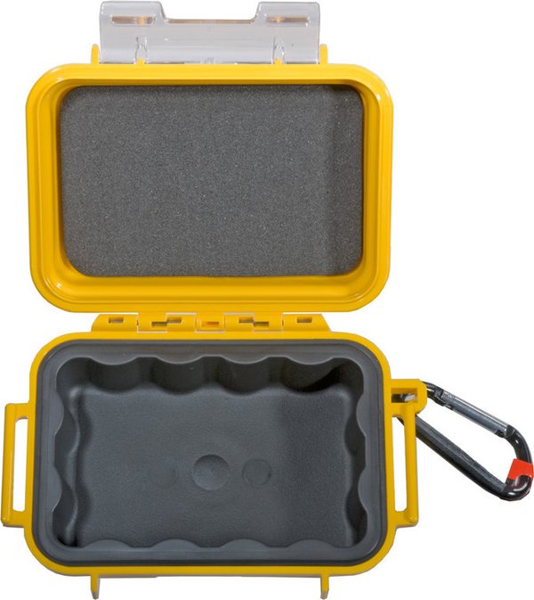 Peli Micro Case 1010 mit Einhandbedienung Restposten 4x gelb