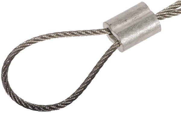 Presshülsen  aus Kupfer verzinkt für 2,5-3,5mm Seil, NT283M