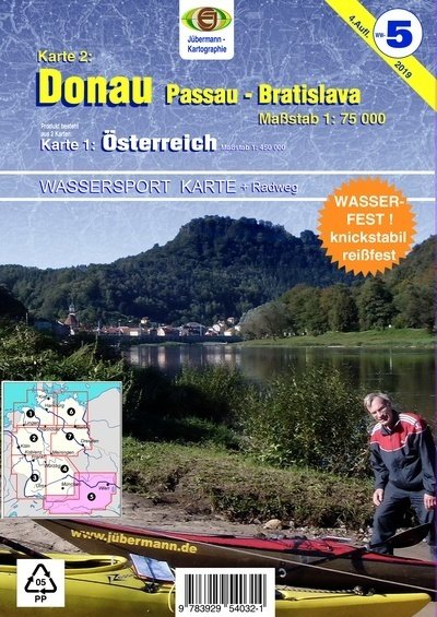 Doppelpack Wassersport-Wanderkarte 5 Österreich-Donau 4. Auflage 2019