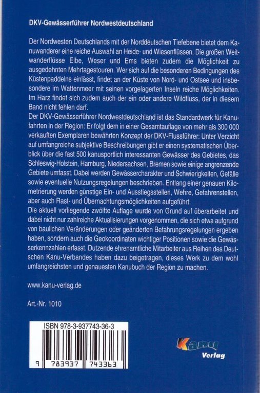 DKV Flussführer Nordwest-Deutschland 12. Auflage 2014