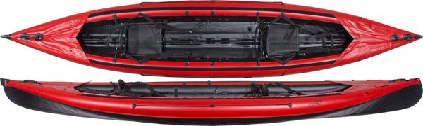 Nortik Scubi 2 XL Zweier-Hybrid-Luft-Faltkajak Jubel Paket rot-schwarz Lagerboot