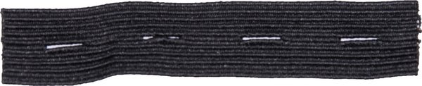 Knopflochgummiband 16mm weich schwarz - Restposten